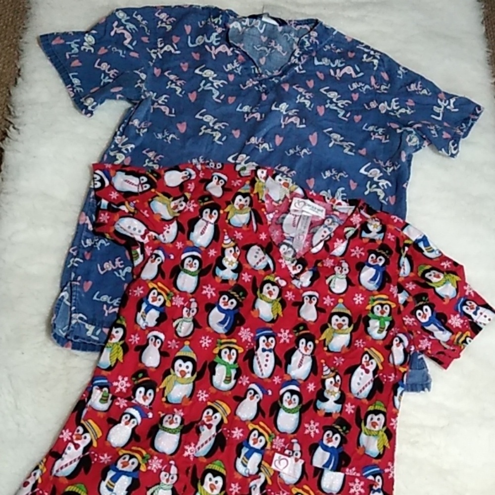 Scrub tops and bottoms